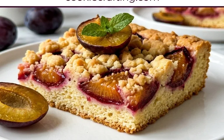 Pflaumenkuchen vom Blech mit Butterstreuseln