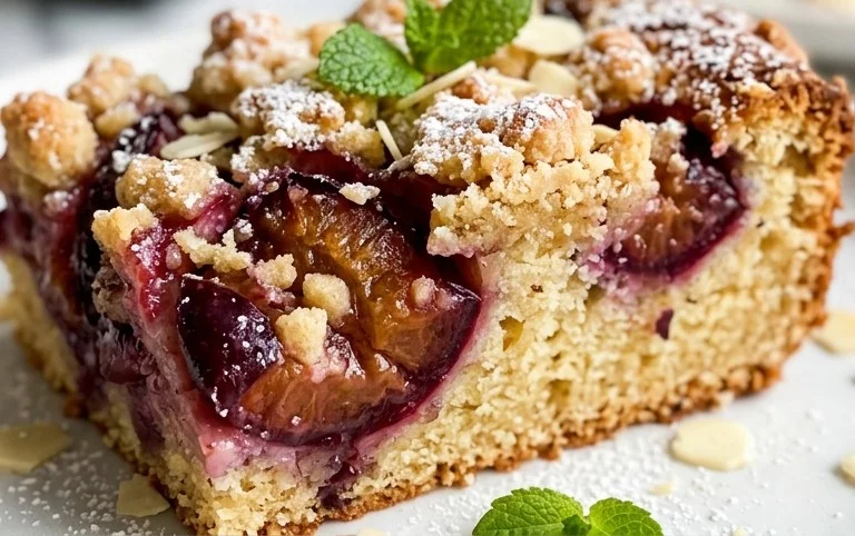 Dieser Pflaumenkuchen aus der Kastenform ist blitzschnell zubereitet