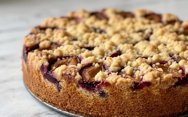 Pflaumenkuchen mit Streuseln: Saftig & knuspr aus Springform