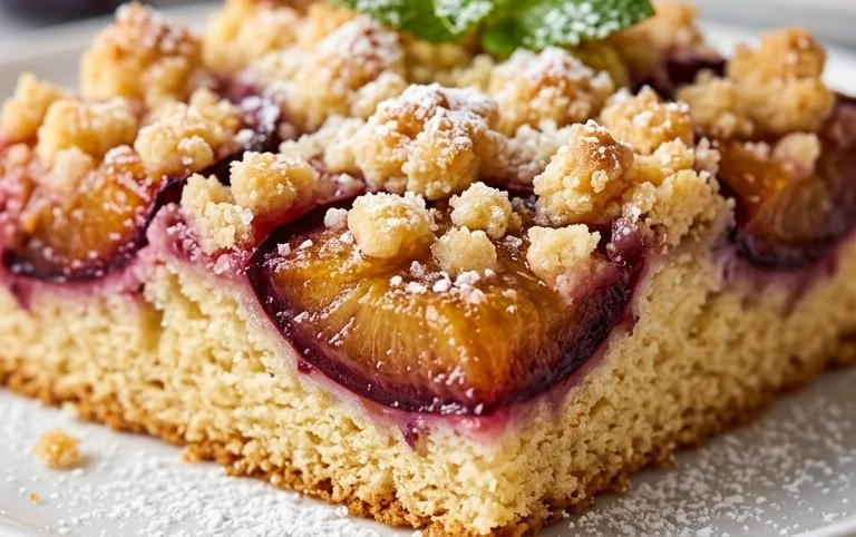 Pflaumenkuchen mit Streusel vom Blech