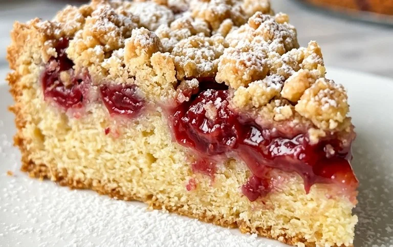 Kirsch Extract-Streusel-Kuchen