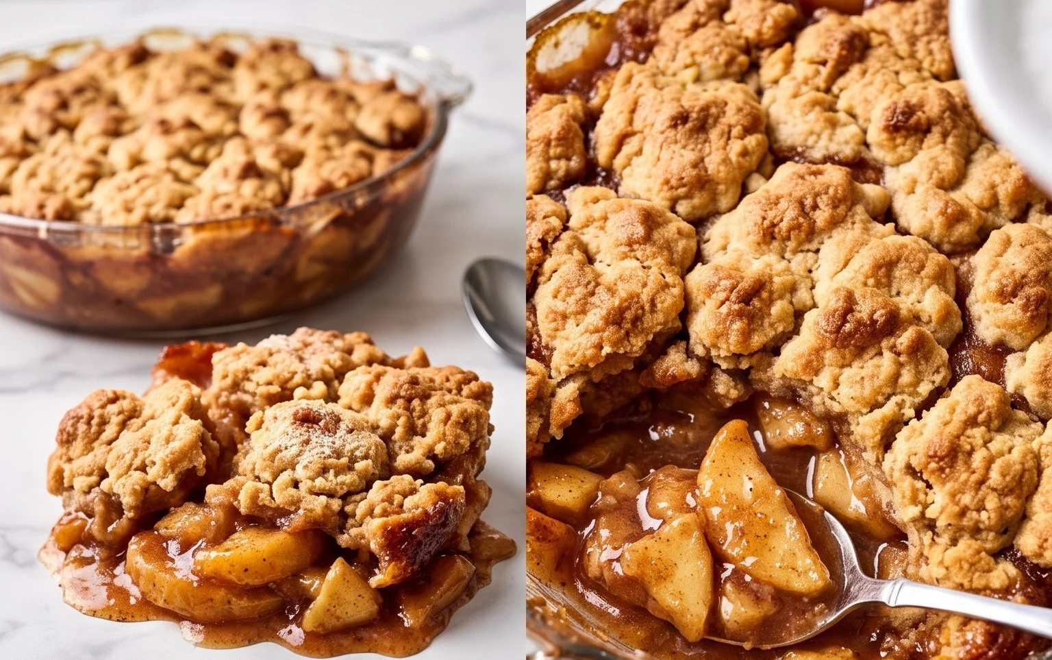 Einfacher Zimt-Apfel-Cobbler: Schnell & lecker.